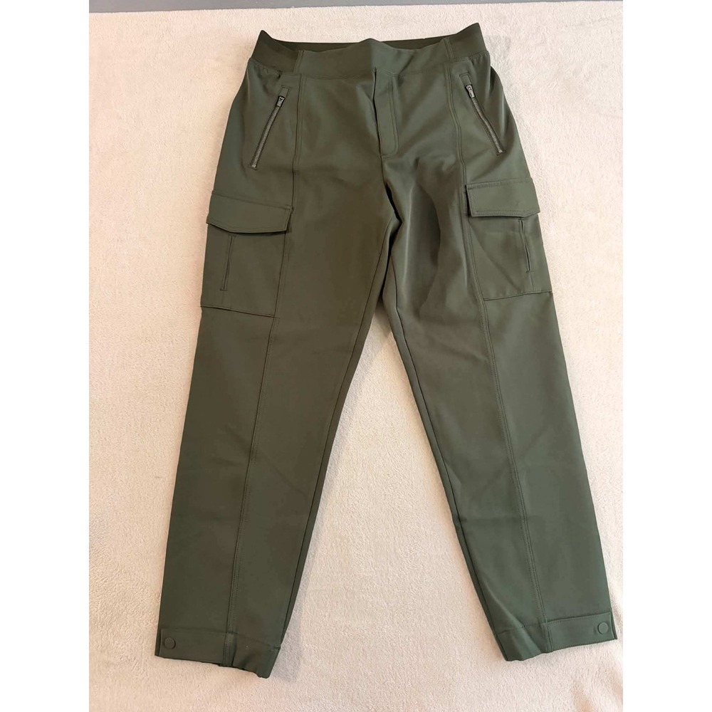 Athleta Womens 12 Green Headlands Hybrid Cargo II Pants Hiking Outdoor Stretch